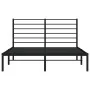 Bettgestell mit schwarzem Metallkopfteil 150x200 cm von vidaXL, Betten und Lattenroste - Ref: Foro24-352321, Preis: 105,43 €,...