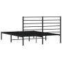 Bettgestell mit schwarzem Metallkopfteil 150x200 cm von vidaXL, Betten und Lattenroste - Ref: Foro24-352321, Preis: 105,43 €,...