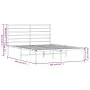 Bettgestell mit schwarzem Metallkopfteil 150x200 cm von vidaXL, Betten und Lattenroste - Ref: Foro24-352321, Preis: 105,43 €,...