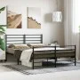 Black metal headboard and footboard bed frame 150x200 cm by vidaXL, Beds and slatted bases - Ref: Foro24-352339, Price: 110,0...