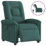 Sillón reclinable eléctrico tela verde oscuro