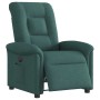 Sillón reclinable eléctrico tela verde oscuro