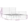 Estructura de cama cabecero y estribo metal negro 150x200 cm de vidaXL, Camas y somieres - Ref: Foro24-352339, Precio: 111,86...
