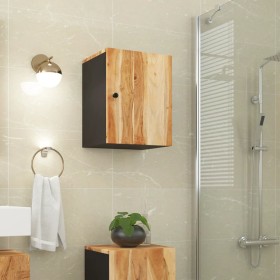 Armario de baño de pared madera maciza de acacia 38x33x48 cm