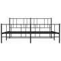 Bettgestell mit Kopf- und Fußteil aus schwarzem Metall, 200 x 200 cm von vidaXL, Betten und Lattenroste - Ref: Foro24-352505,...