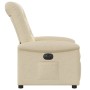 Sillón reclinable eléctrico de tela crema