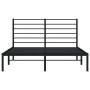 Bed frame with black metal headboard 140x190 cm by vidaXL, Beds and slatted bases - Ref: Foro24-352319, Price: 93,19 €, Disco...