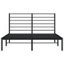 Bed frame with black metal headboard 140x190 cm by vidaXL, Beds and slatted bases - Ref: Foro24-352319, Price: 89,54 €, Disco...