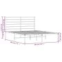 Bed frame with black metal headboard 140x190 cm by vidaXL, Beds and slatted bases - Ref: Foro24-352319, Price: 89,54 €, Disco...