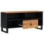 TV-Schrank aus Akazienholz und Sperrholz, 100 x 33 x 46 cm von vidaXL, TV-Möbel - Ref: Foro24-351971, Preis: 75,81 €, Rabatt: %