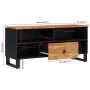 TV-Schrank aus Akazienholz und Sperrholz, 100 x 33 x 46 cm von vidaXL, TV-Möbel - Ref: Foro24-351971, Preis: 75,81 €, Rabatt: %