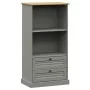 Librería VIGO madera maciza de pino gris 60x35x114,5 cm de vidaXL, Librerías y estanterías - Ref: Foro24-353186, Precio: 138,...