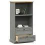 Librería VIGO madera maciza de pino gris 60x35x114,5 cm de vidaXL, Librerías y estanterías - Ref: Foro24-353186, Precio: 138,...