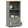 VIGO Bücherregal aus massivem grauem Kiefernholz 60x35x114,5 cm von vidaXL, Bücherregale und Regale - Ref: Foro24-353186, Pre...
