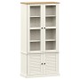 VIGO Vitrine mit Vitrine Kiefer massiv weiß 85x35x170 cm von vidaXL, Bücherregale und Regale - Ref: Foro24-353194, Preis: 309...