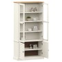 VIGO Vitrine mit Vitrine Kiefer massiv weiß 85x35x170 cm von vidaXL, Bücherregale und Regale - Ref: Foro24-353194, Preis: 309...