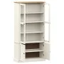 VIGO solid white pine wood cabinet with display case 85x35x170 cm by vidaXL, Bookcases and shelves - Ref: Foro24-353194, Pric...