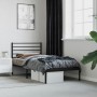 Estructura de cama con cabecero metal negro 107x203 cm de vidaXL, Camas y somieres - Ref: Foro24-352315, Precio: 76,91 €, Des...