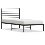 Bettgestell mit schwarzem Metallkopfteil 107x203 cm von vidaXL, Betten und Lattenroste - Ref: Foro24-352315, Preis: 77,00 €, ...