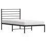 Bed frame with black metal headboard 107x203 cm by vidaXL, Beds and slatted bases - Ref: Foro24-352315, Price: 75,66 €, Disco...