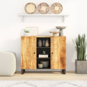 Sideboard mit 2 Türen aus massivem Mangoholz 90x33x75 cm von vidaXL, Sideboards - Ref: Foro24-352925, Preis: 196,64 €, Rabatt: %
