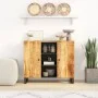 Sideboard with 2 solid mango wood doors 90x33x75 cm by vidaXL, Sideboards - Ref: Foro24-352925, Price: 196,64 €, Discount: %