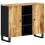 Sideboard with 2 solid mango wood doors 90x33x75 cm by vidaXL, Sideboards - Ref: Foro24-352925, Price: 196,64 €, Discount: %