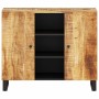 Sideboard mit 2 Türen aus massivem Mangoholz 90x33x75 cm von vidaXL, Sideboards - Ref: Foro24-352925, Preis: 194,70 €, Rabatt: %