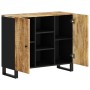 Sideboard mit 2 Türen aus massivem Mangoholz 90x33x75 cm von vidaXL, Sideboards - Ref: Foro24-352925, Preis: 194,70 €, Rabatt: %