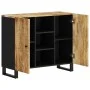 Sideboard with 2 solid mango wood doors 90x33x75 cm by vidaXL, Sideboards - Ref: Foro24-352925, Price: 196,64 €, Discount: %