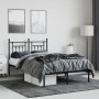 Bettgestell mit schwarzem Metallkopfteil 135x190 cm von vidaXL, Betten und Lattenroste - Ref: Foro24-353536, Preis: 107,47 €,...