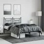 Estructura de cama con cabecero metal negro 135x190 cm de vidaXL, Camas y somieres - Ref: Foro24-353536, Precio: 110,79 €, De...
