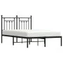 Estructura de cama con cabecero metal negro 135x190 cm de vidaXL, Camas y somieres - Ref: Foro24-353536, Precio: 110,79 €, De...