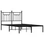 Estructura de cama con cabecero metal negro 135x190 cm de vidaXL, Camas y somieres - Ref: Foro24-353536, Precio: 110,79 €, De...