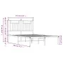 Estructura de cama con cabecero metal negro 135x190 cm de vidaXL, Camas y somieres - Ref: Foro24-353536, Precio: 110,79 €, De...