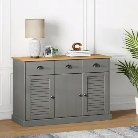 VIGO sideboard with drawers solid gray pine wood 113x40x75 cm by vidaXL, Sideboards - Ref: Foro24-353192, Price: 213,89 €, Di...