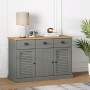VIGO sideboard with drawers solid gray pine wood 113x40x75 cm by vidaXL, Sideboards - Ref: Foro24-353192, Price: 216,20 €, Di...