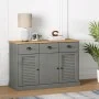 VIGO sideboard with drawers solid gray pine wood 113x40x75 cm by vidaXL, Sideboards - Ref: Foro24-353192, Price: 213,89 €, Di...