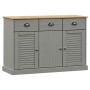 VIGO sideboard with drawers solid gray pine wood 113x40x75 cm by vidaXL, Sideboards - Ref: Foro24-353192, Price: 216,20 €, Di...