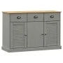 VIGO sideboard with drawers solid gray pine wood 113x40x75 cm by vidaXL, Sideboards - Ref: Foro24-353192, Price: 213,89 €, Di...