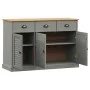 VIGO sideboard with drawers solid gray pine wood 113x40x75 cm by vidaXL, Sideboards - Ref: Foro24-353192, Price: 213,89 €, Di...