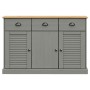 VIGO sideboard with drawers solid gray pine wood 113x40x75 cm by vidaXL, Sideboards - Ref: Foro24-353192, Price: 216,20 €, Di...