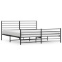 Black metal headboard and footboard bed frame 200x200 cm by vidaXL, Beds and slatted bases - Ref: Foro24-352344, Price: 129,8...
