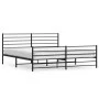 Estructura de cama cabecero y estribo metal negro 200x200 cm de vidaXL, Camas y somieres - Ref: Foro24-352344, Precio: 127,72...