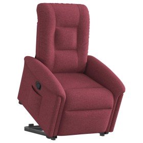 Sillón reclinable elevable tela rojo tinto Sillón reclinable elevable tela rojo tinto