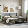 Estructura de cama cabecero y estribo metal negro 200x200 cm de vidaXL, Camas y somieres - Ref: Foro24-352344, Precio: 127,72...