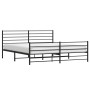 Black metal headboard and footboard bed frame 200x200 cm by vidaXL, Beds and slatted bases - Ref: Foro24-352344, Price: 129,8...