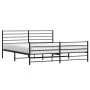 Estructura de cama cabecero y estribo metal negro 200x200 cm de vidaXL, Camas y somieres - Ref: Foro24-352344, Precio: 127,72...