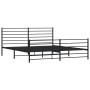 Black metal headboard and footboard bed frame 200x200 cm by vidaXL, Beds and slatted bases - Ref: Foro24-352344, Price: 129,8...