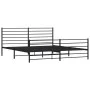 Estructura de cama cabecero y estribo metal negro 200x200 cm de vidaXL, Camas y somieres - Ref: Foro24-352344, Precio: 127,72...